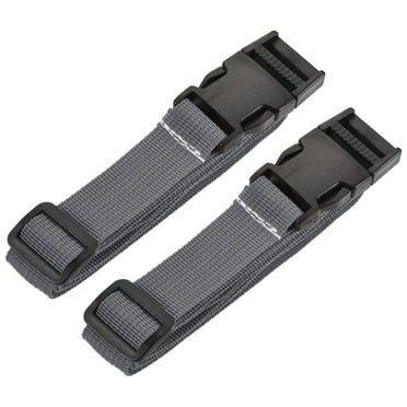 Unique Bargains Utility Strap with Buckle Quick Release Belt Travel Luggage Packing Gray