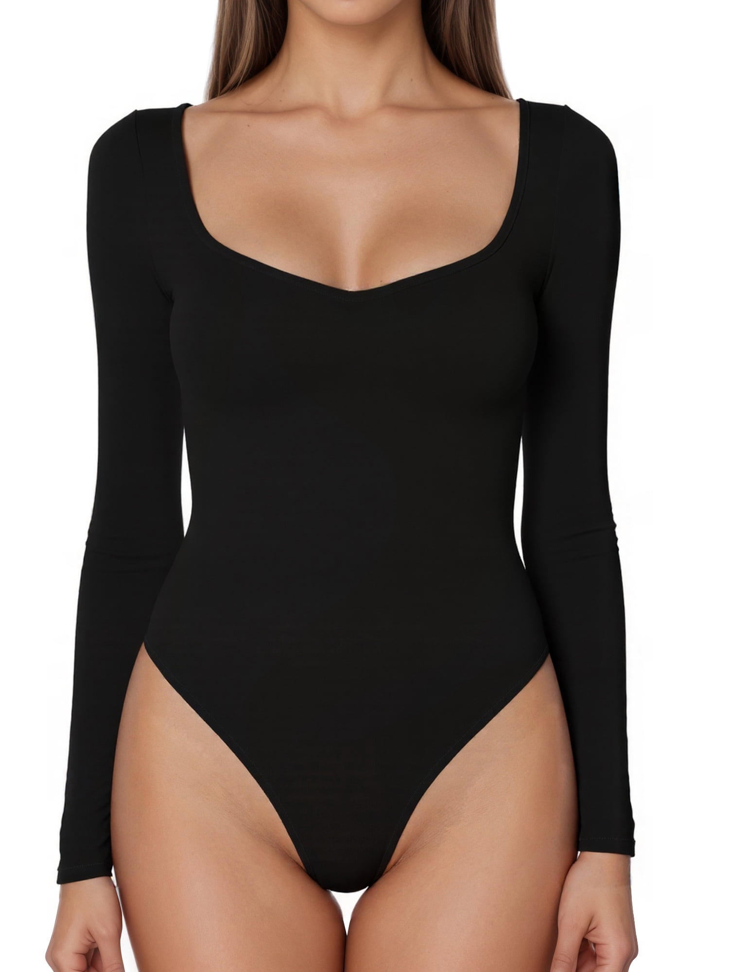 DARING DIVA V Neck Tummy Control Brief Shapewear M Black