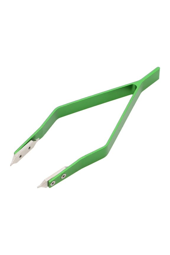 V Shaped Watch Spring Bar Tweezers Aluminum Alloy Watch Repairing Tool for Watchmaker and Repairer Green
