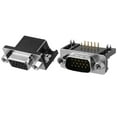 thumbnail image 1 of Unique Bargains VGA 15Pin Male + Female Right Angle PC Mount Connectors 2 Pcs, 1 of 1