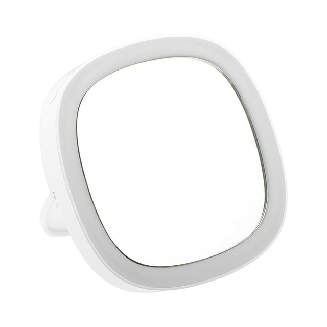 Unique Bargains Vanity Mirror 3 Color Lighting Modes Rechargeable with USB Port Round Shape