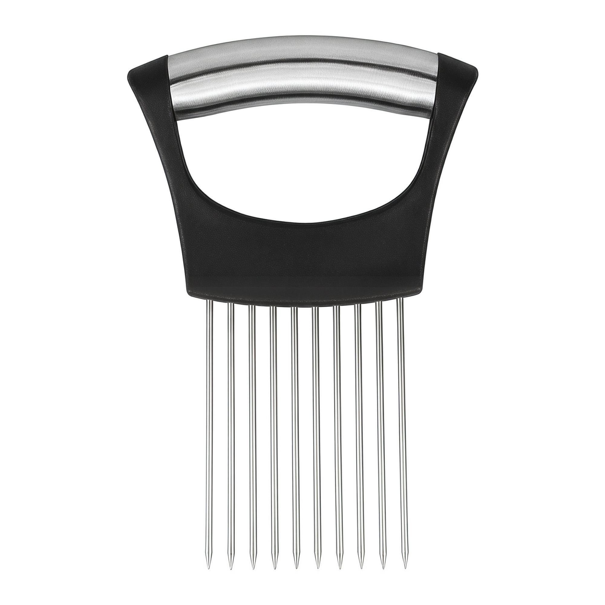 Unique Bargains Vegetable Chopper Food Processor Onion Slicing Holder Black/Silver-2