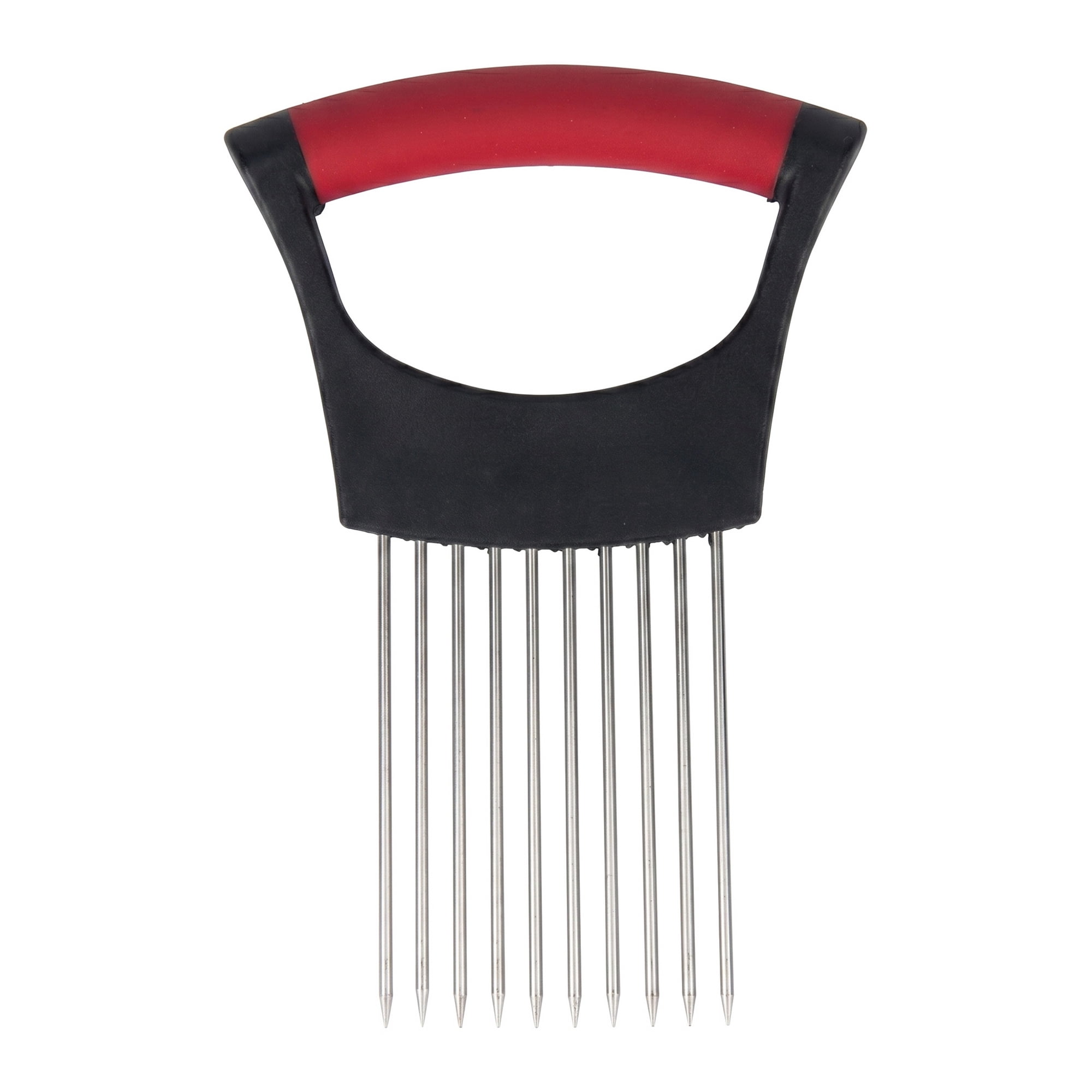 Unique Bargains Vegetable Chopper Food Processor Plastic Frame Tool with Pins Black/Red