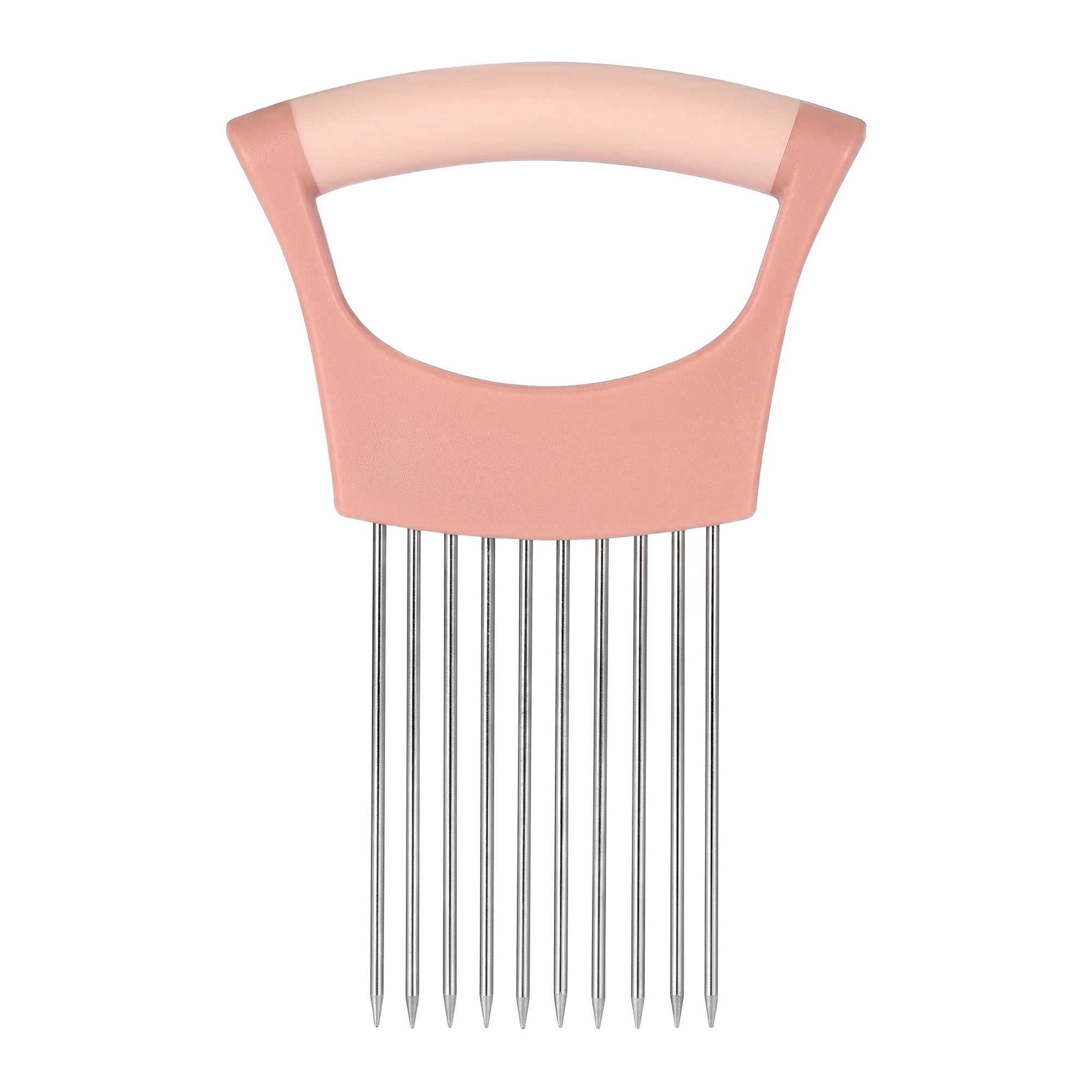 Unique Bargains Vegetable Chopper Food Processor Plastic Frame Tool with Pins Pink