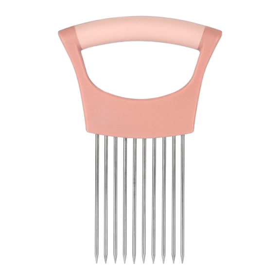 Unique Bargains Vegetable Chopper Food Processor Plastic Frame Tool with Pins Pink