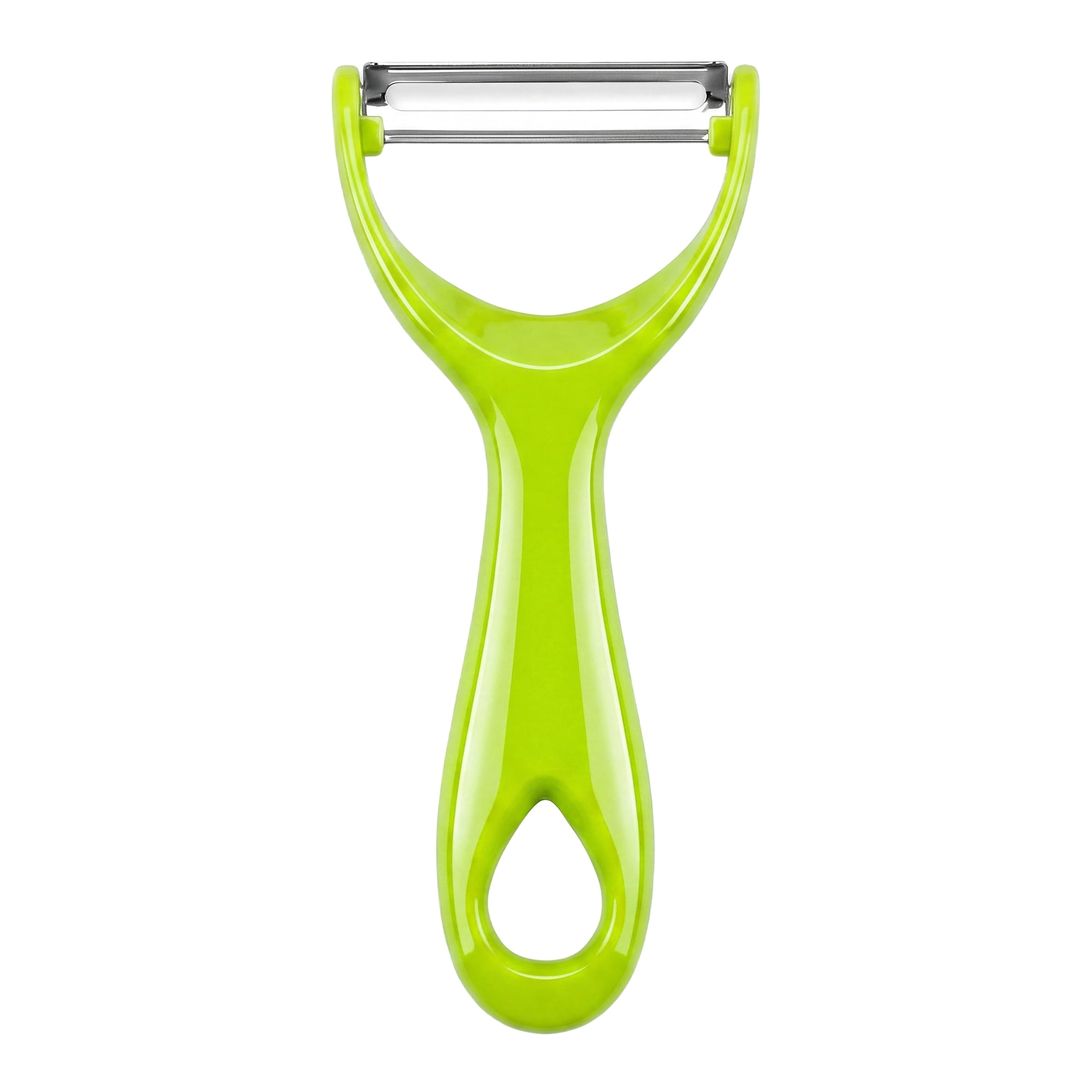 Unique Bargains Vegetable and Apple Peeler with Ergonomic Handle Bright Green 5.1x2.4 inch