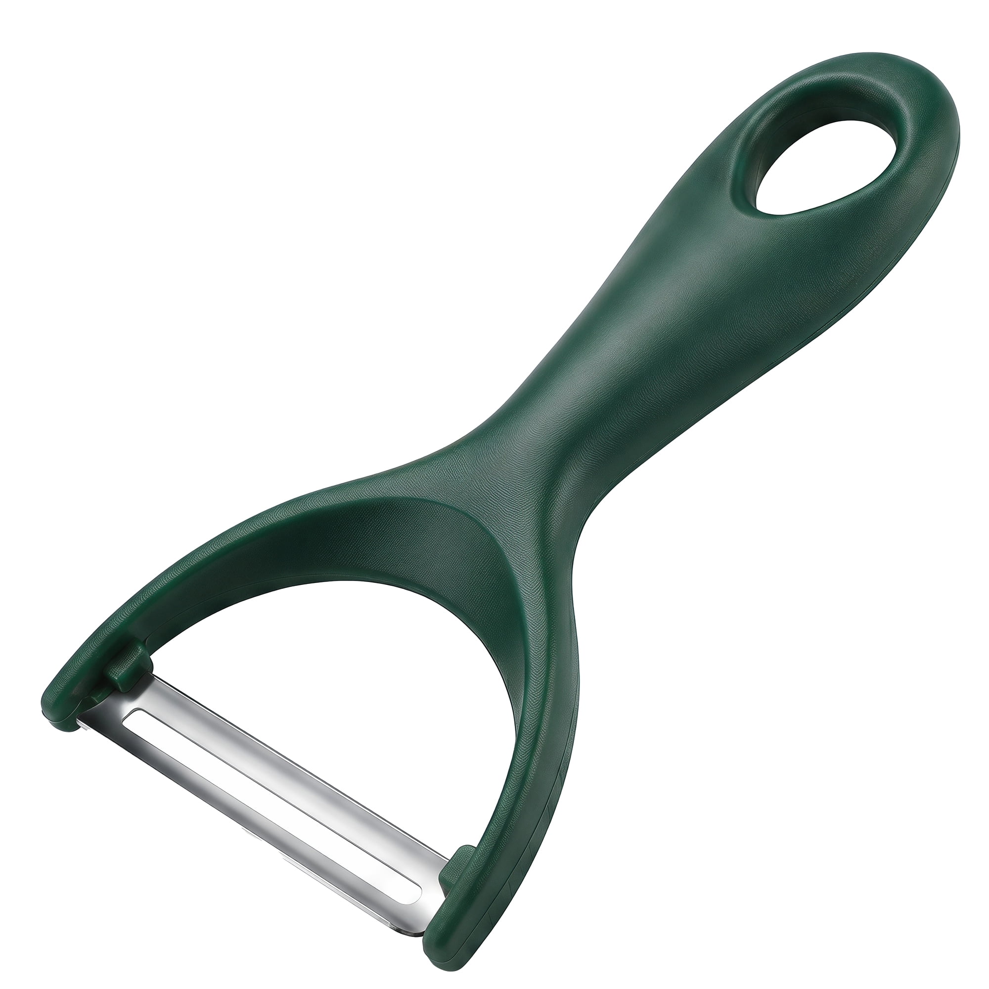 Unique Bargains Vegetable and Apple Peeler with Ergonomic Handle Dark Green 5.1x2.4 inch