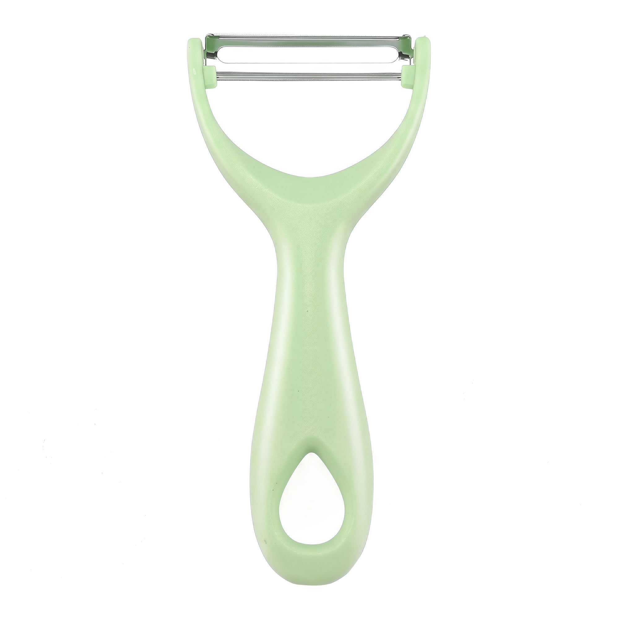 Unique Bargains Vegetable and Apple Peeler with Ergonomic Handle Light Green 5.1x2.4 inch