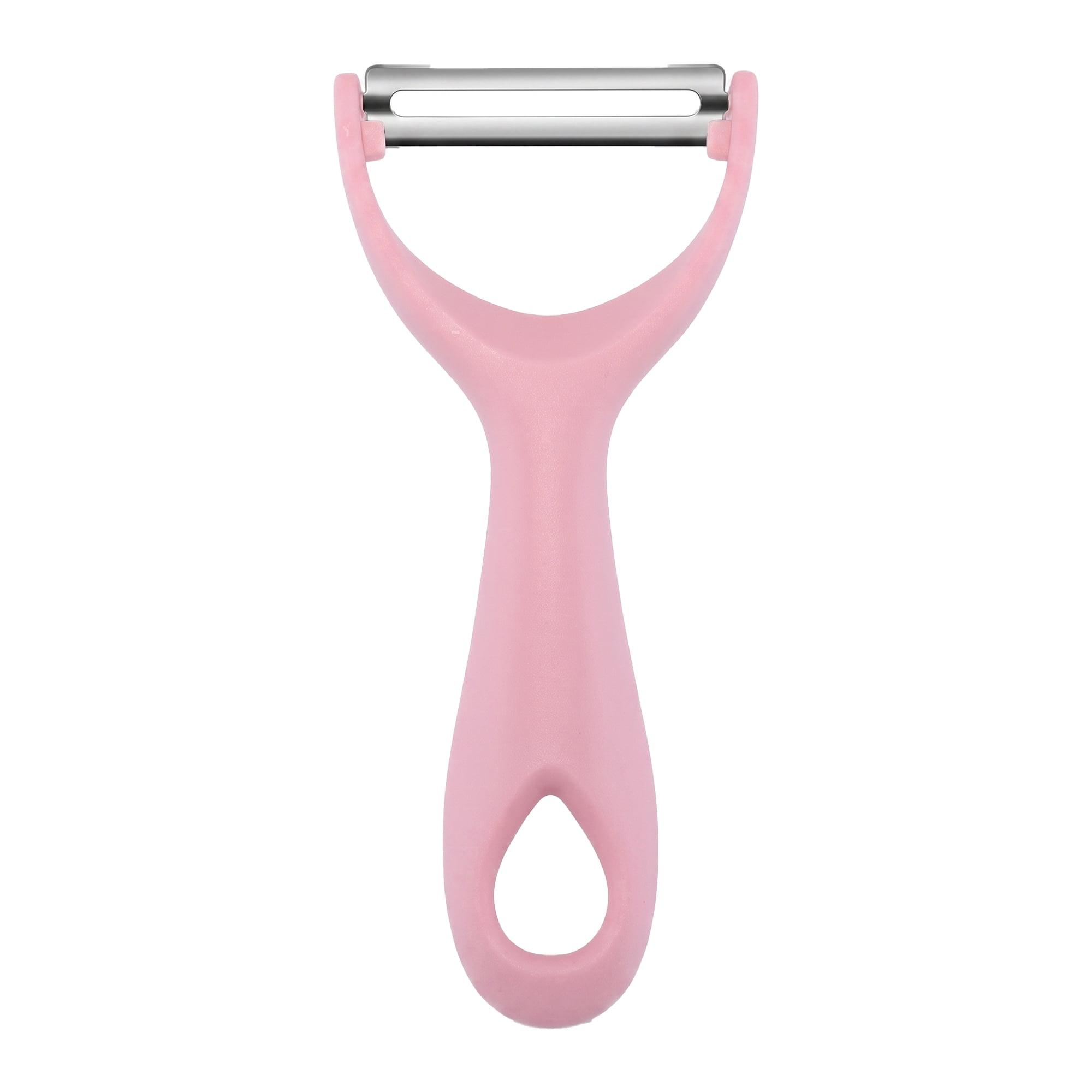 Unique Bargains Vegetable and Apple Peeler with Ergonomic Handle Pink 5.1x2.4 inch