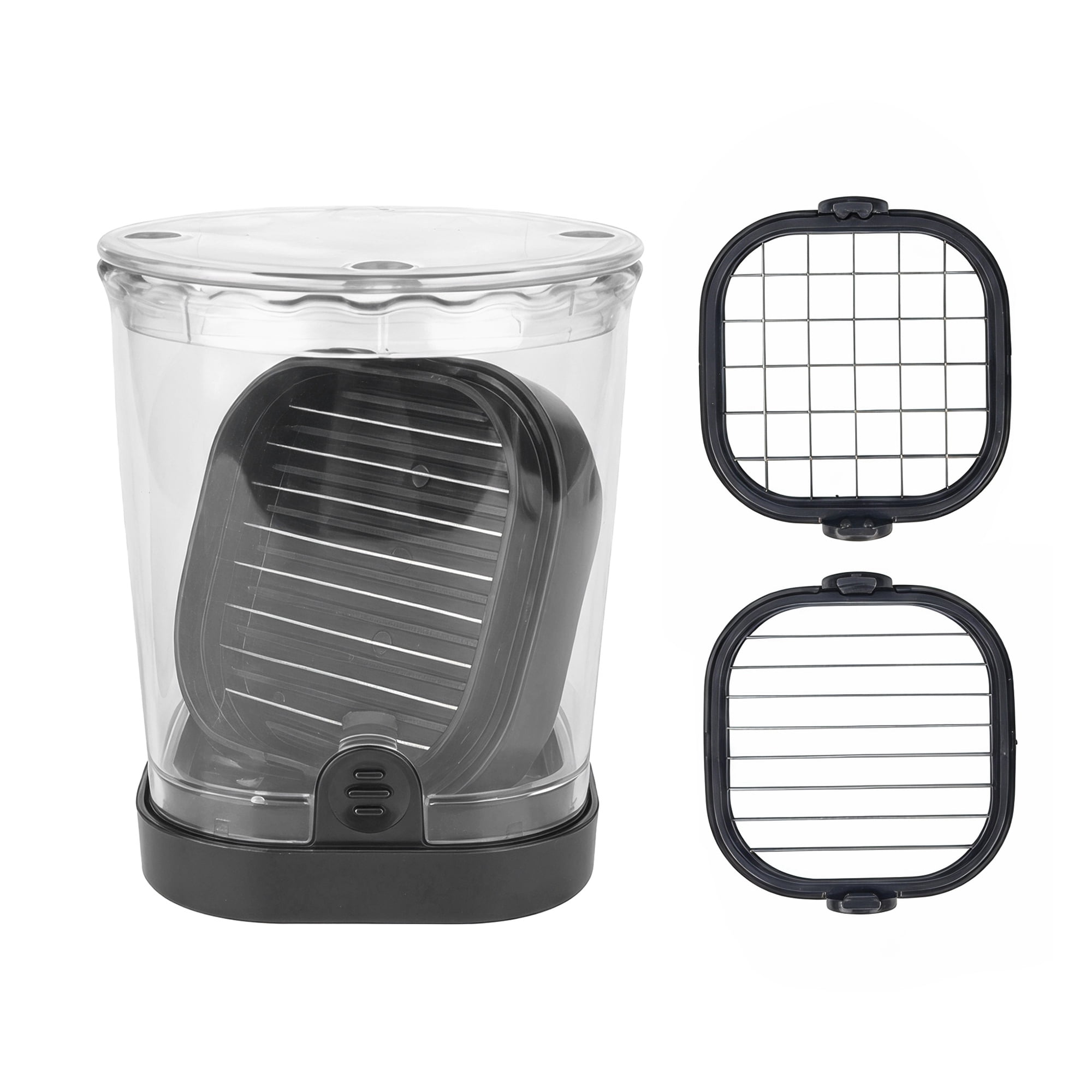Unique Bargains Vegetable and Fruit Chopper Food Processor Veggie Cutter Black