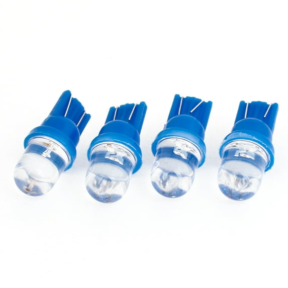 Unique Bargains Vehicle Car Blue Dash Instrument Board Light Bulb T10 W5W 4 Pcs