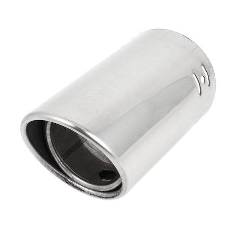 Unique Bargains Vehicles Car 85mm Slant Tip Straight Stainless Steel Exhaust Muffler Tail Pipe