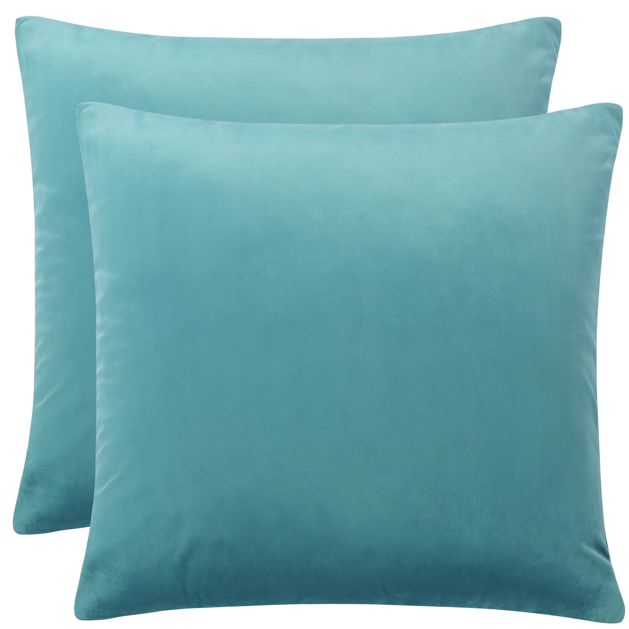 Unique Bargains Velvet Decorative softCushion Throw Pillow Cover 18" x 18" Blue