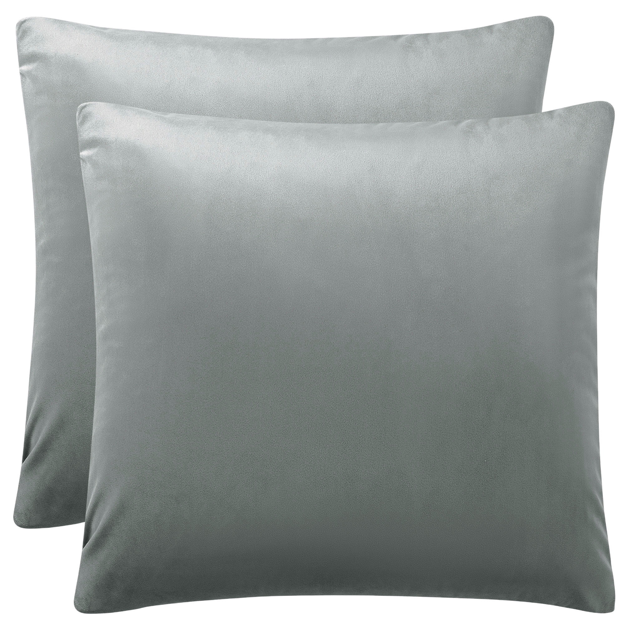 Unique Bargains Velvet Decorative softCushion Throw Pillow Cover 18" x 18" Gray