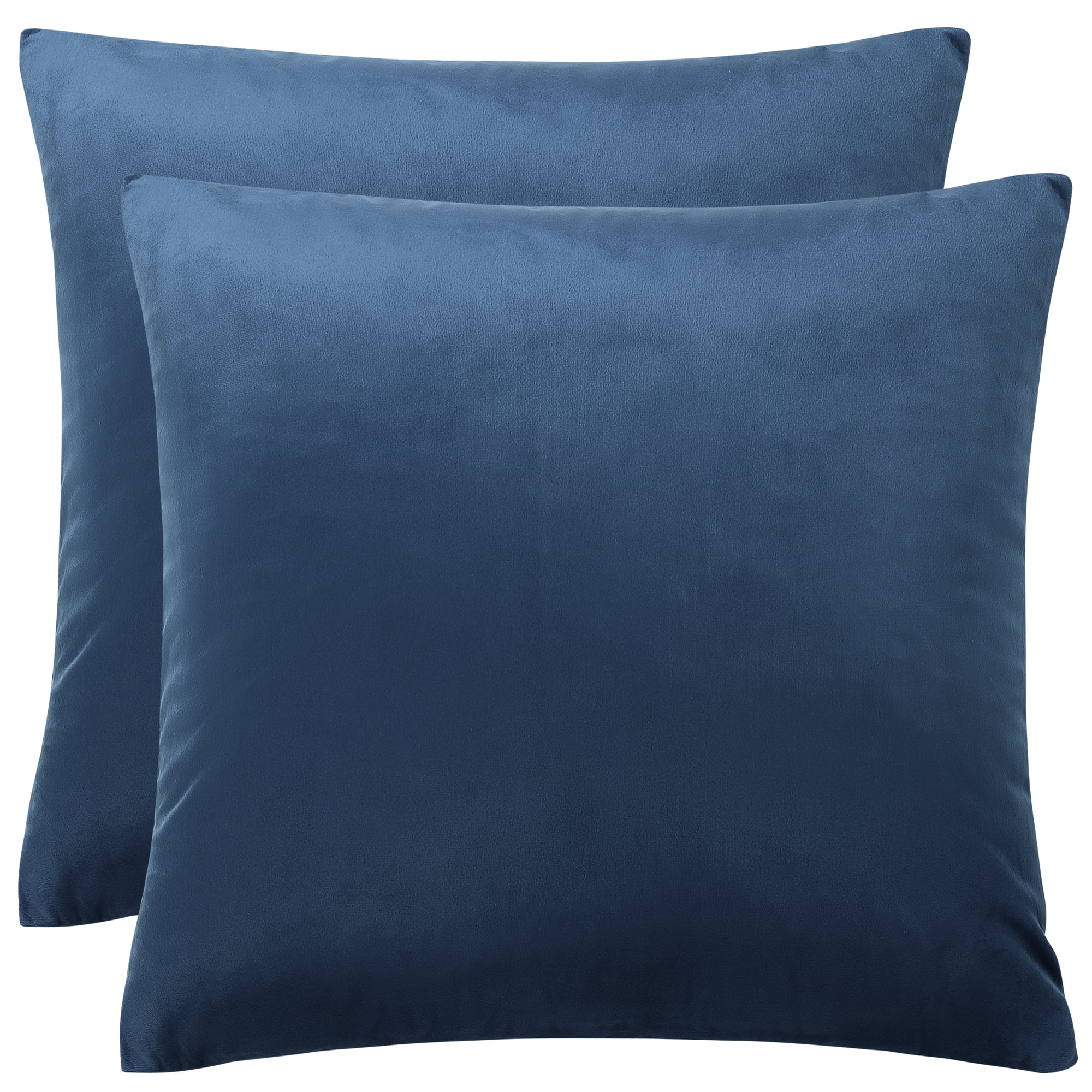 Unique Bargains Velvet Decorative softCushion Throw Pillow Cover 18" x 18" Navy Blue