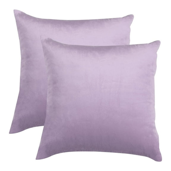 Unique Bargains Velvet Decorative softCushion Throw Pillow Cover 18" x 18" Pale Purple