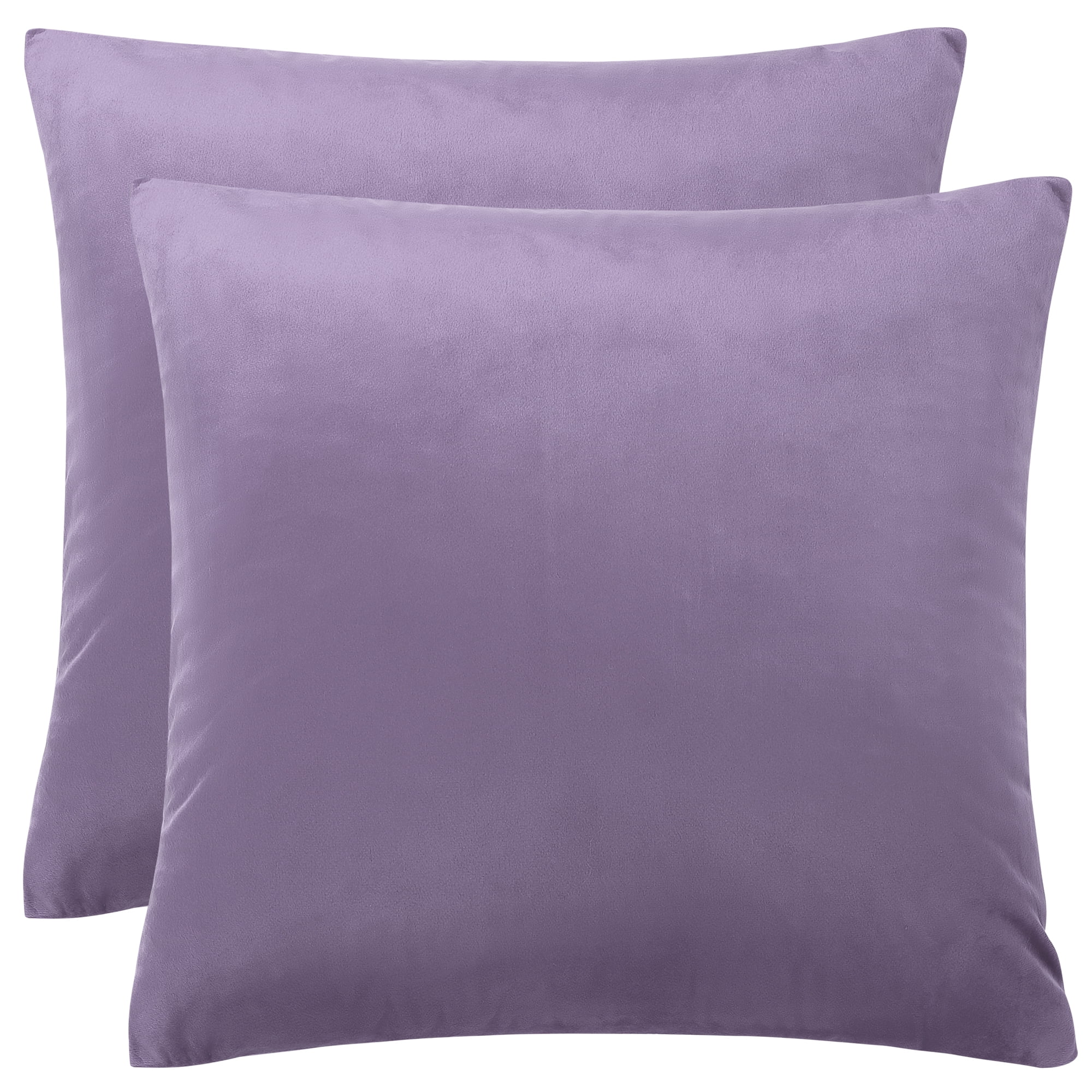 Unique Bargains Velvet Decorative softCushion Throw Pillow Cover 18" x 18" Purple