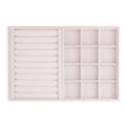 thumbnail image 1 of Unique Bargains Velvet Jewelry Organizers Trays with Removable Dividers Light Pink, 1 of 7