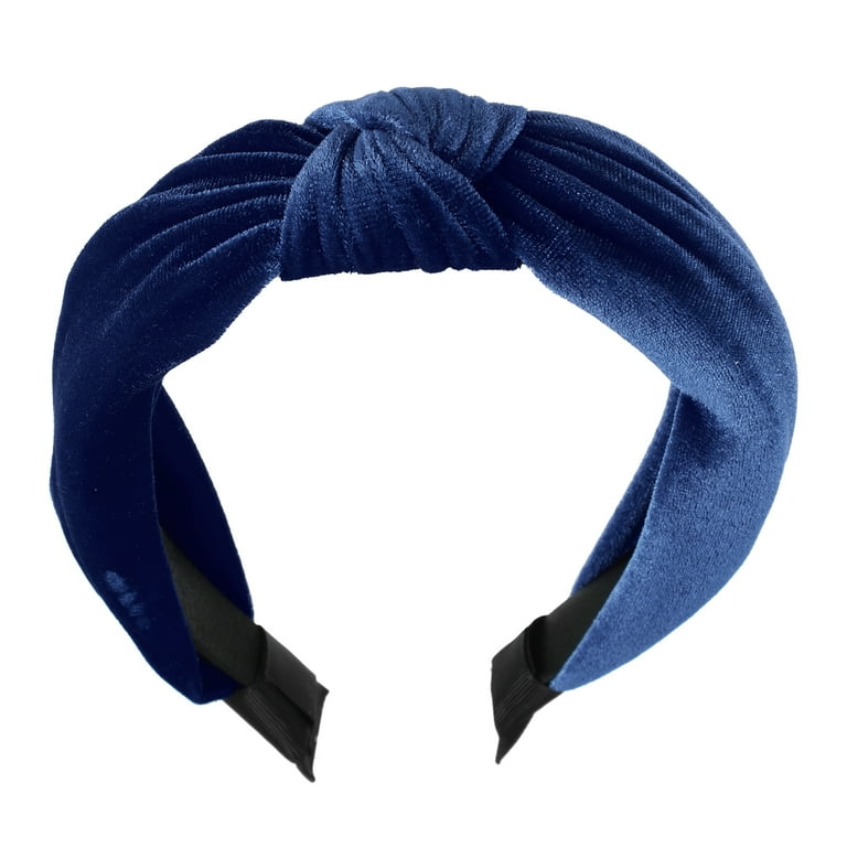 VELVET HAIR BAND BROAD NAVY BLUE VELVET HAIR BAND BROAD NAVY BLUE