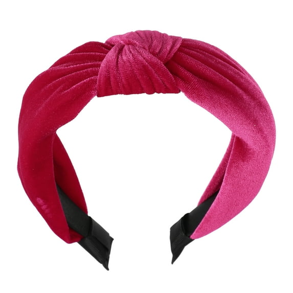 Unique Bargains Knotted Headbands Hairband for Women 1.2 Inch Wide 1 Pcs Rose Red