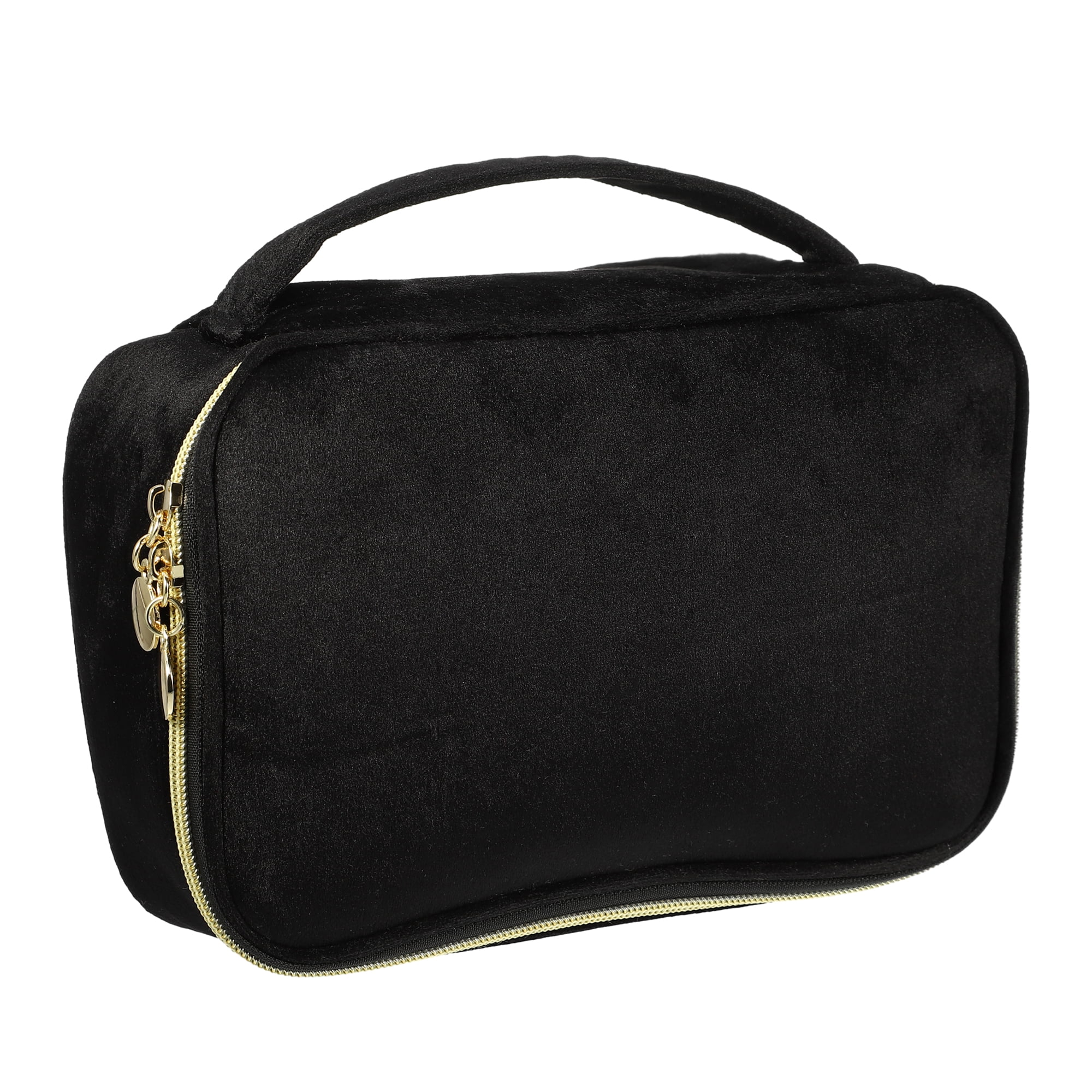 LYDZTION Velvet Makeup Bag Cosmetic Bag for Women,Large Capacity Canvas  Makeup Bags Travel Toiletry Bag Accessories Organizer,Black - Yahoo Shopping