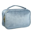 thumbnail image 1 of Unique Bargains Velvet Makeup Bag Multifunctional Cosmetic Bag for Women Suitable for Lipstick Eye Shadow Blue, 1 of 7