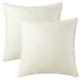 thumbnail image 1 of Unique Bargains Velvet Modern Zipper Cushion Decorative Throw Pillow Covers (2 Count) Beige 20" x 20", 1 of 6