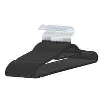 Unique Bargains Velvet Non-Slip Hangers Space Saving Clothes Hangers 30 Packs Black