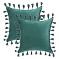 thumbnail image 1 of Unique Bargains Velvet Soft Throw Pillow Covers Pack of 2 Green 20" x 20", 1 of 6