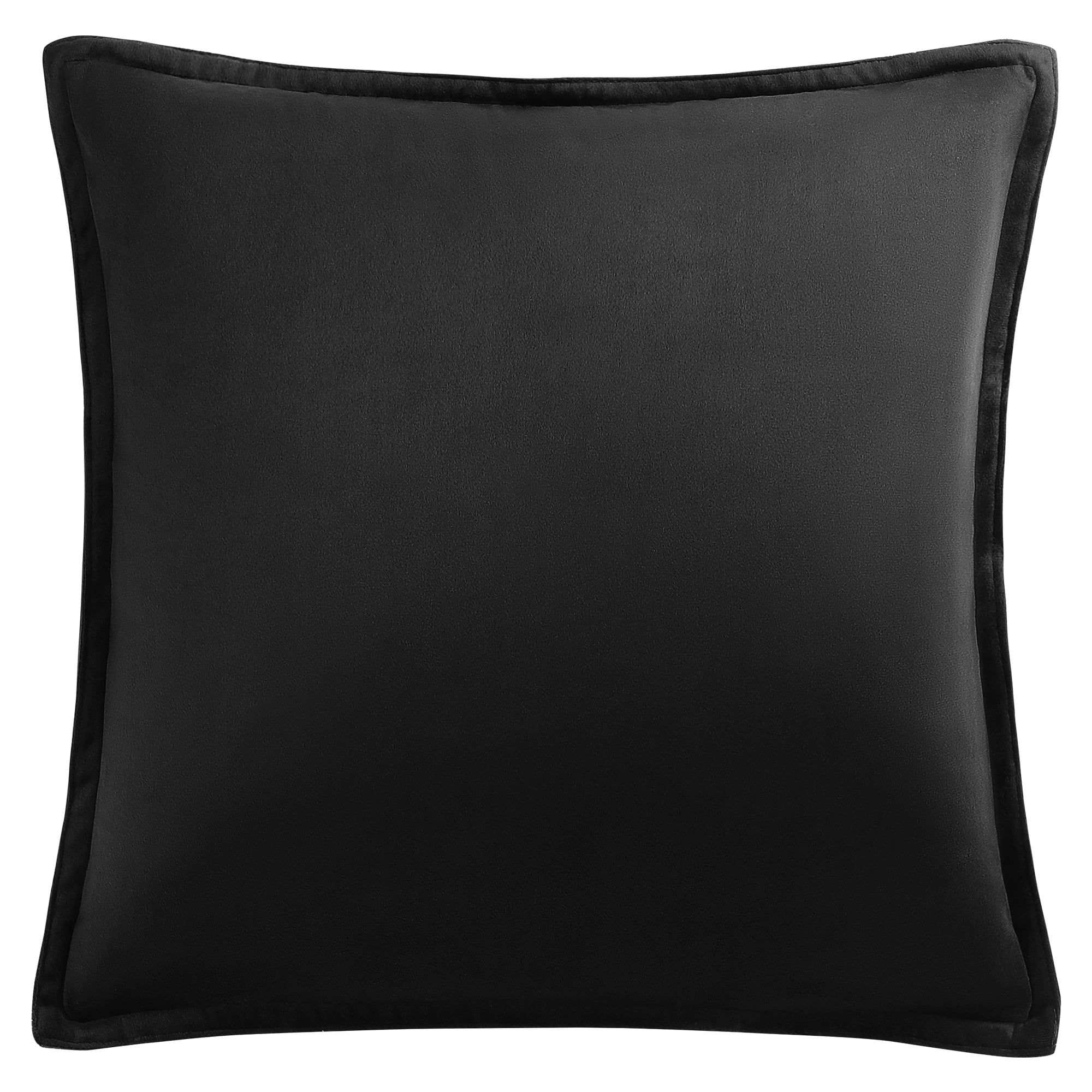 Unique Bargains Velvet Soft for Sofa Throw Pillow Covers Black 20"x20"
