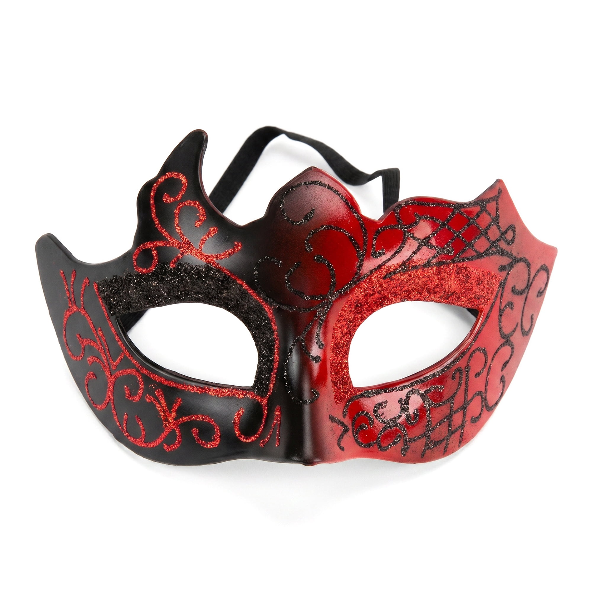 Unique Bargains Venetian Masquerade Mask for Halloween Costume Party Red 6.7" x 4.3"