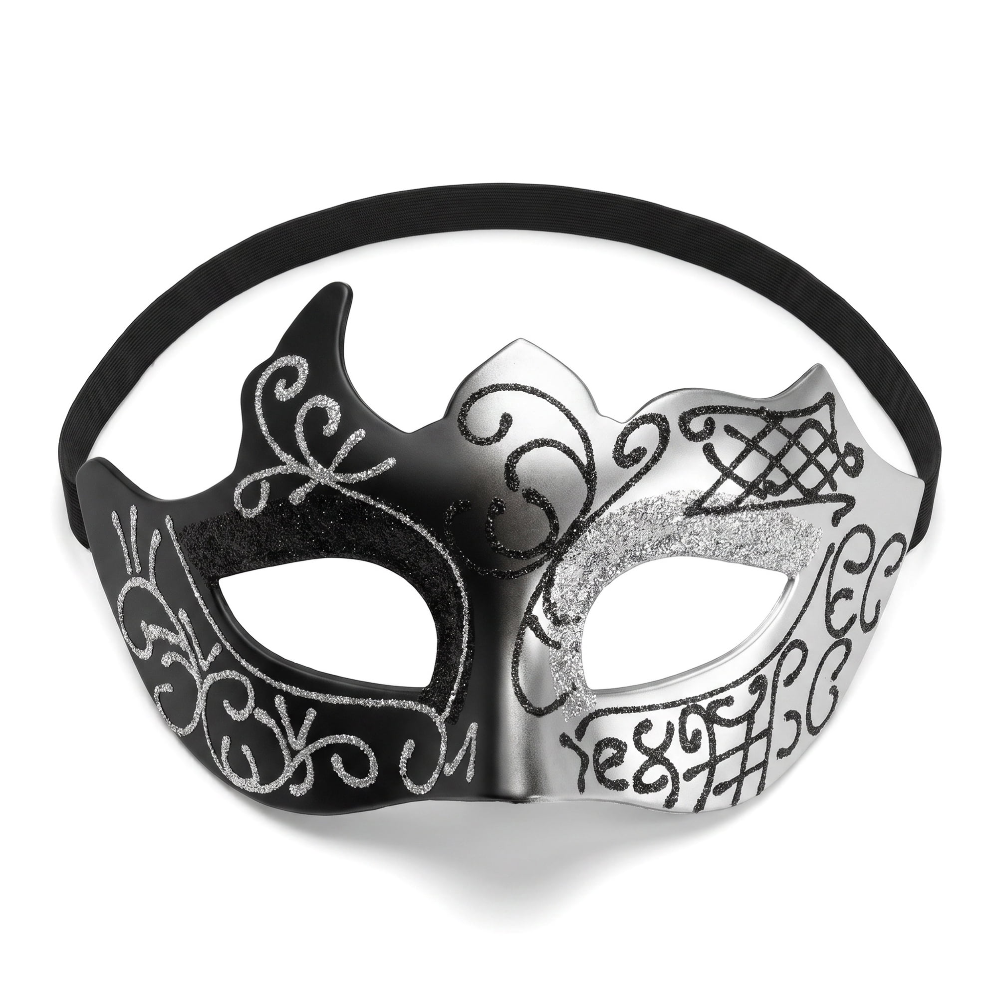 Unique Bargains Venetian Masquerade Mask for Halloween Costume Party Silver 6.7" x 4.3"