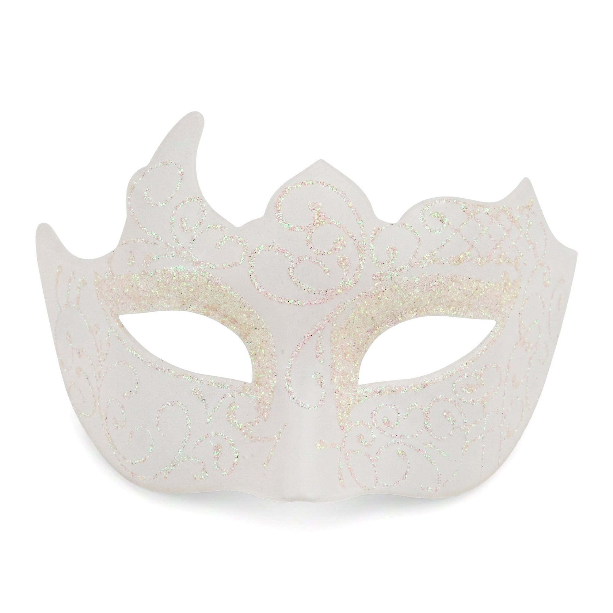 Unique Bargains Venetian Masquerade Mask for Halloween Costume Party White 6.7" x 4.3"