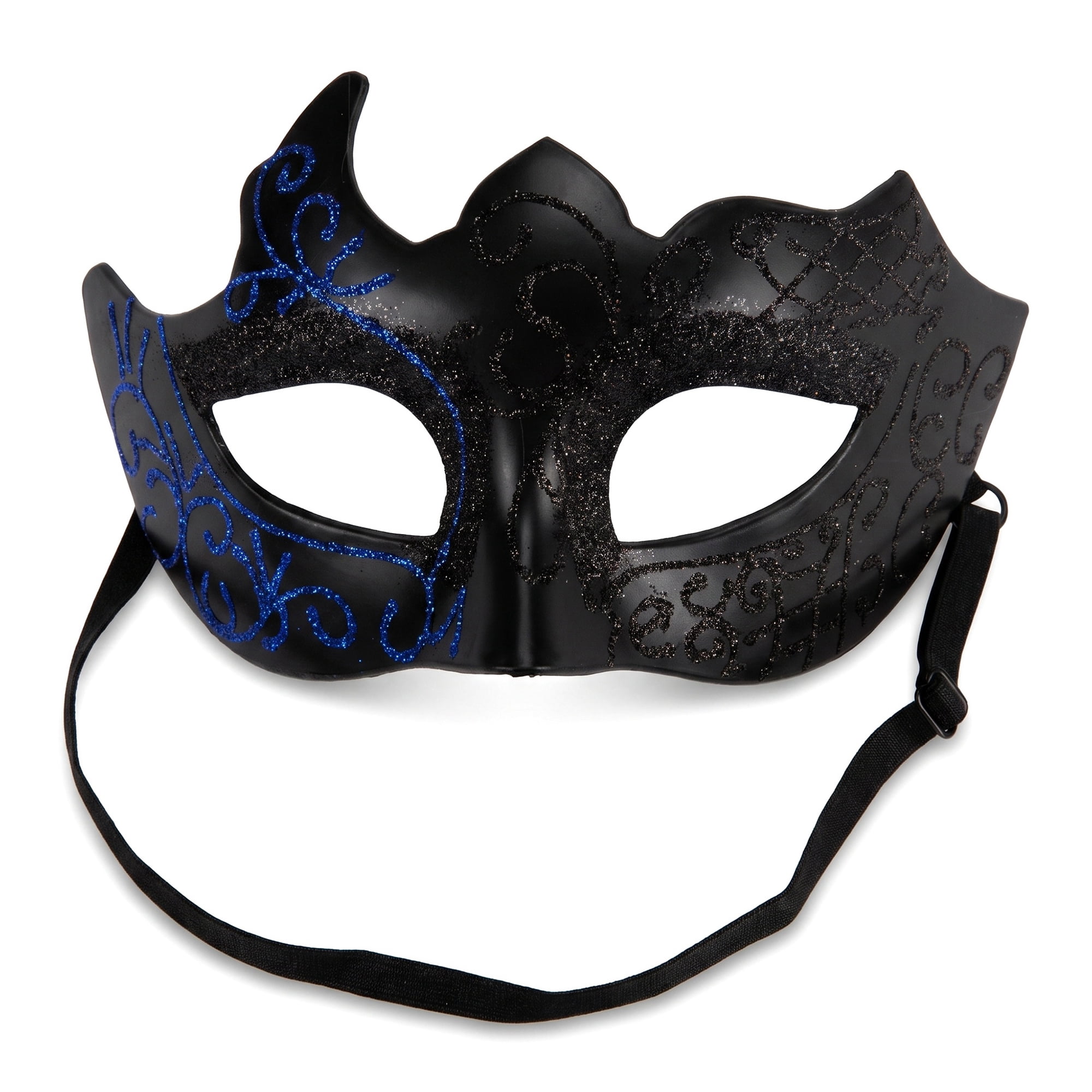 Unique Bargains Venetian Masquerade Mask for Halloween Party One-Eyed Blue 6.7" x 4.3"