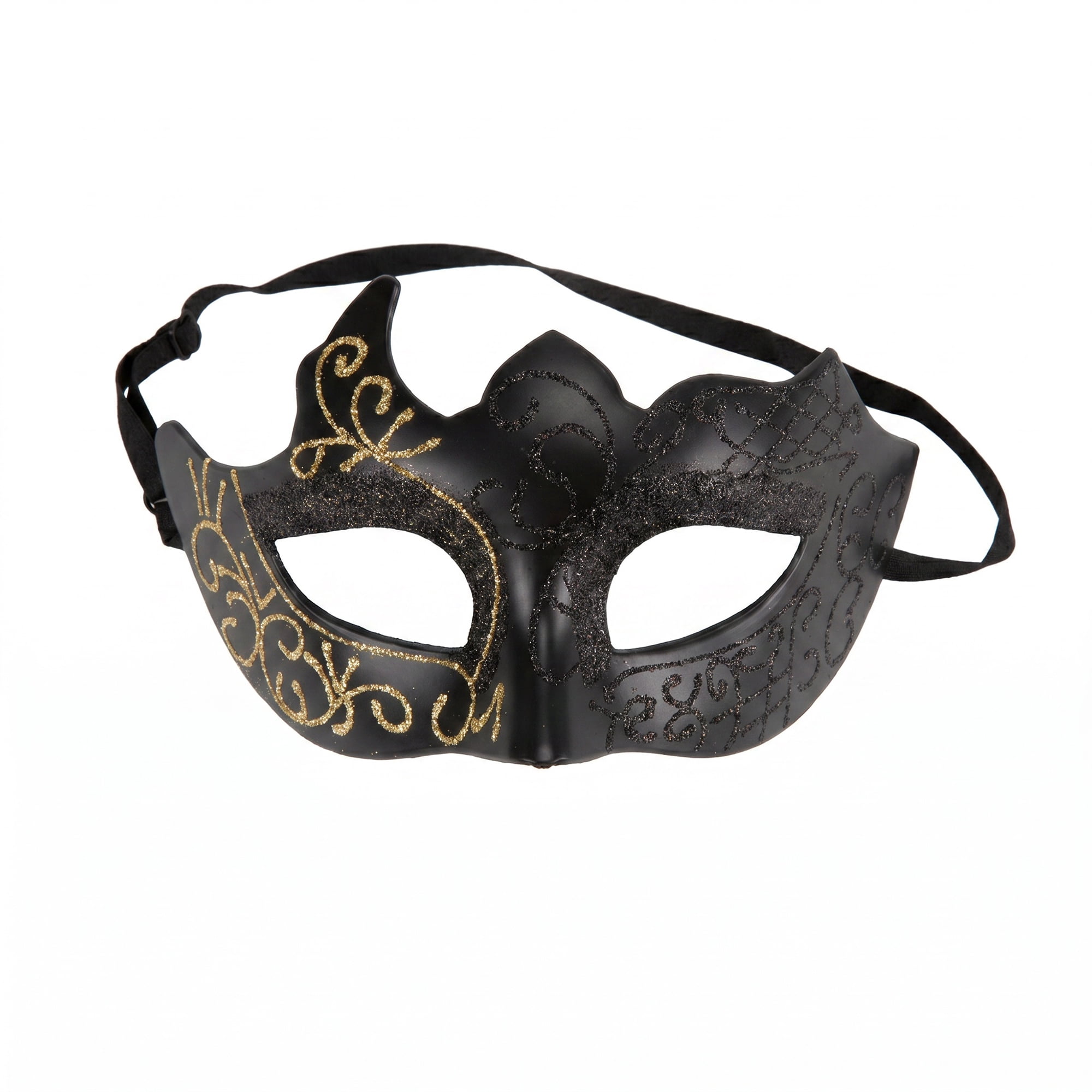 Unique Bargains Venetian Masquerade Mask for Halloween Party One-Eyed Gold 6.7" x 4.3"