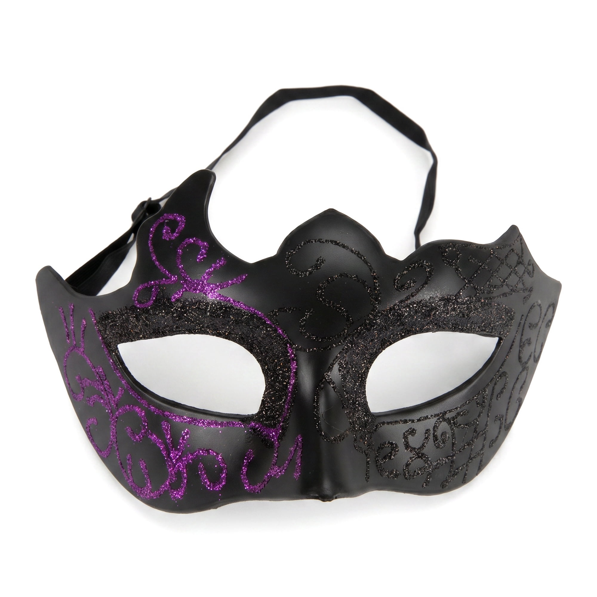 Unique Bargains Venetian Masquerade Mask for Halloween Party One-Eyed Purple 6.7" x 4.3"