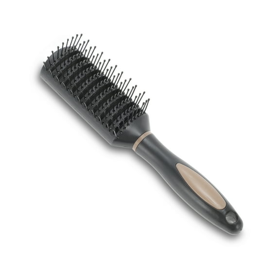 Unique Bargains Vented Hair Brush Styling Brush with Ball-Tipped Bristles Vent Brush for Blow Drying Wet Short Curly or Straight Hair Hair Brushes for Women and Men Black