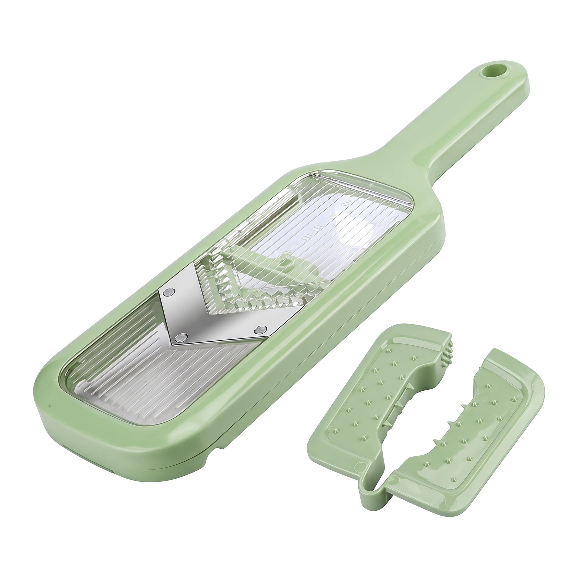 Unique Bargains Versatile 3-in-1 Vegetable Slicer and Chopper for Home Green A 13.2"x4.3"