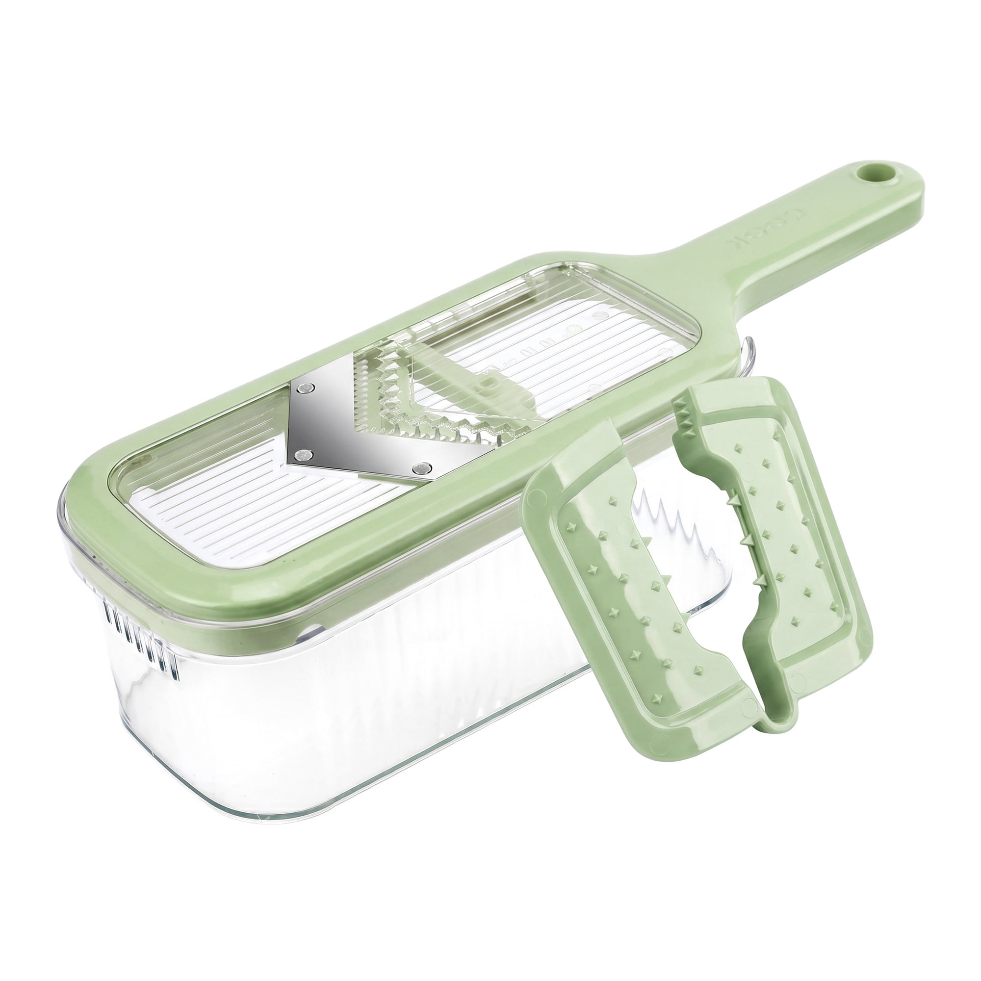 Unique Bargains Versatile 3-in-1 Vegetable Slicer and Chopper for Home Green B 13.2"x4.3"