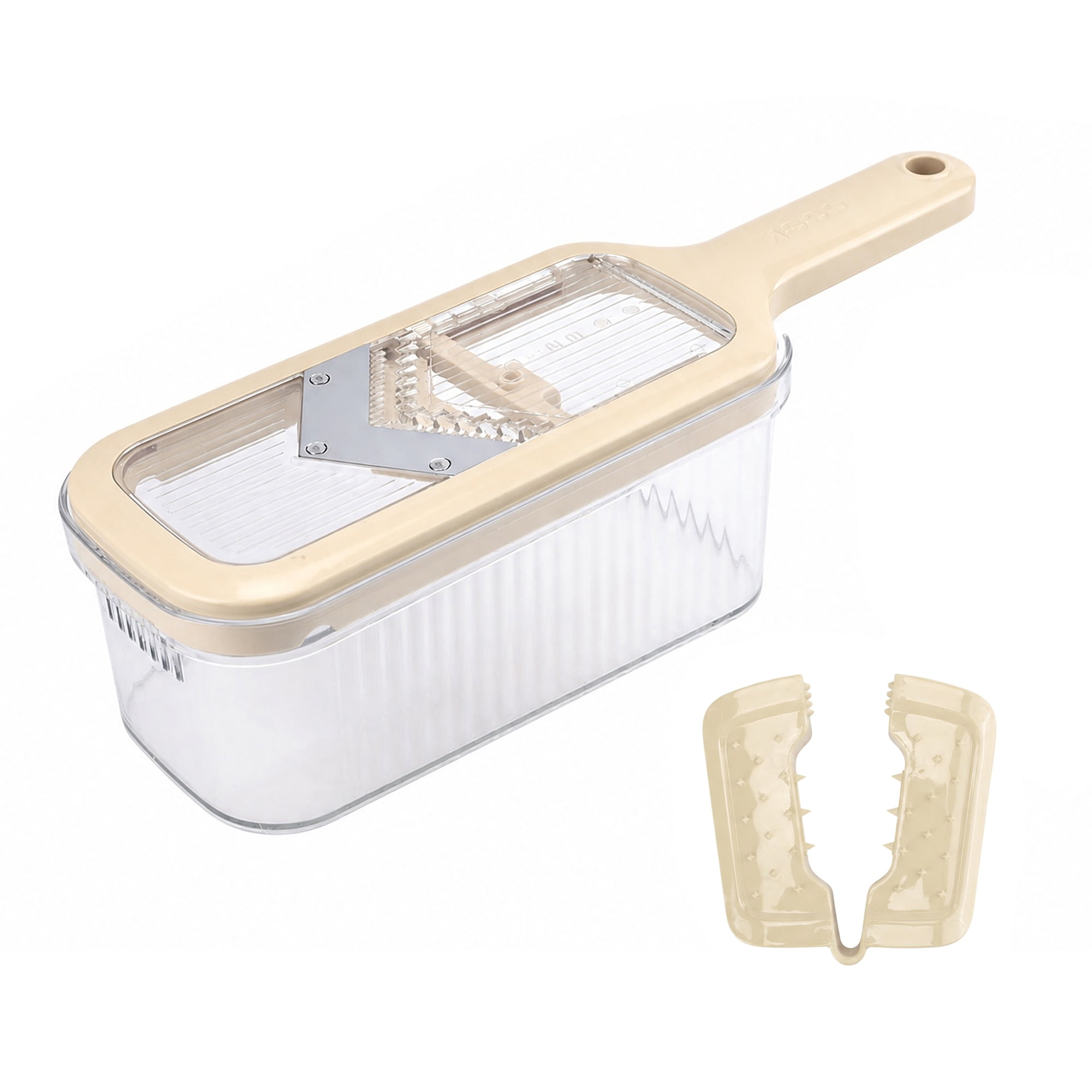 Unique Bargains Versatile 3-in-1 Vegetable Slicer and Chopper for Home White B 13.2"x4.3"