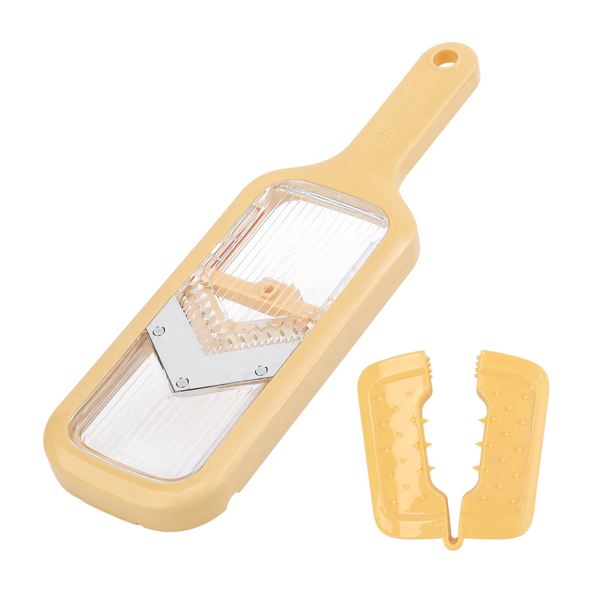 Unique Bargains Versatile 3-in-1 Vegetable Slicer and Chopper for Home Yellow A 13.2"x4.3"