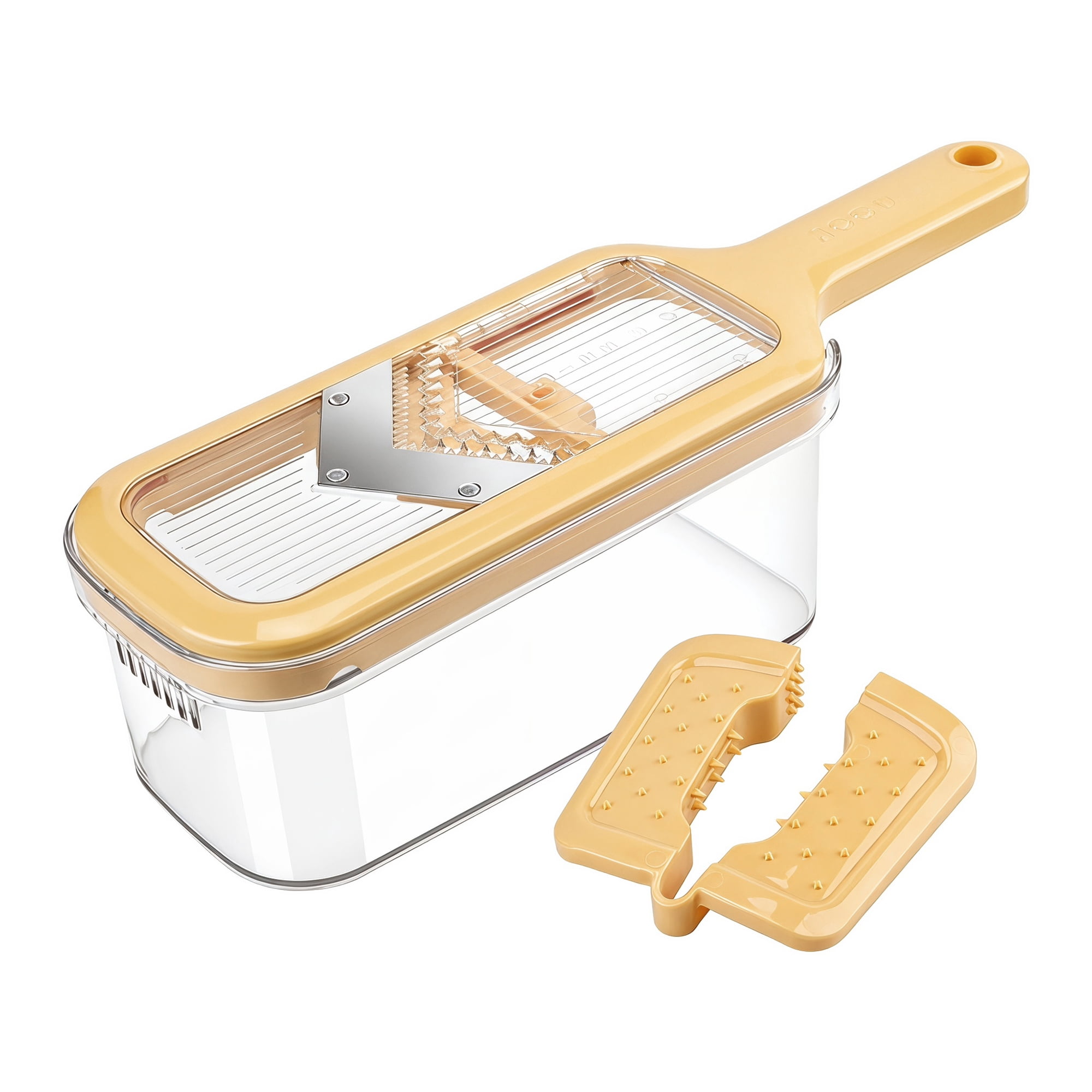 Unique Bargains Versatile 3-in-1 Vegetable Slicer and Chopper for Home Yellow B 13.2"x4.3"