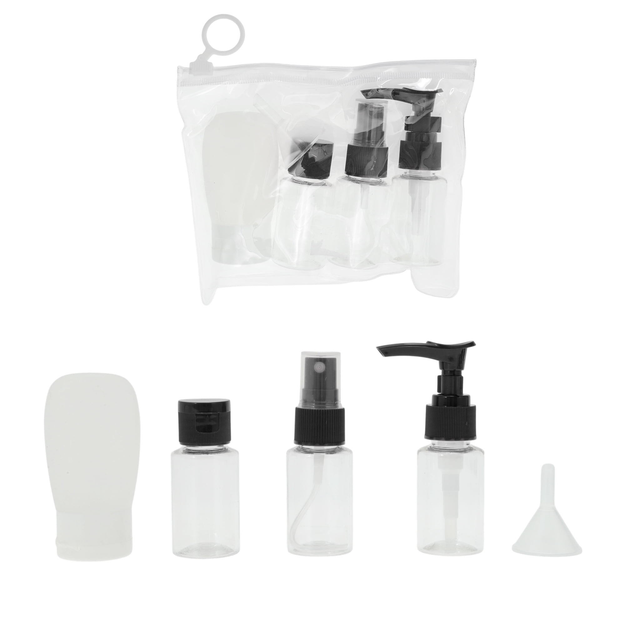 Unique Bargains Versatile Reusable Travel Accessories Bag Set 5 Pcs Black