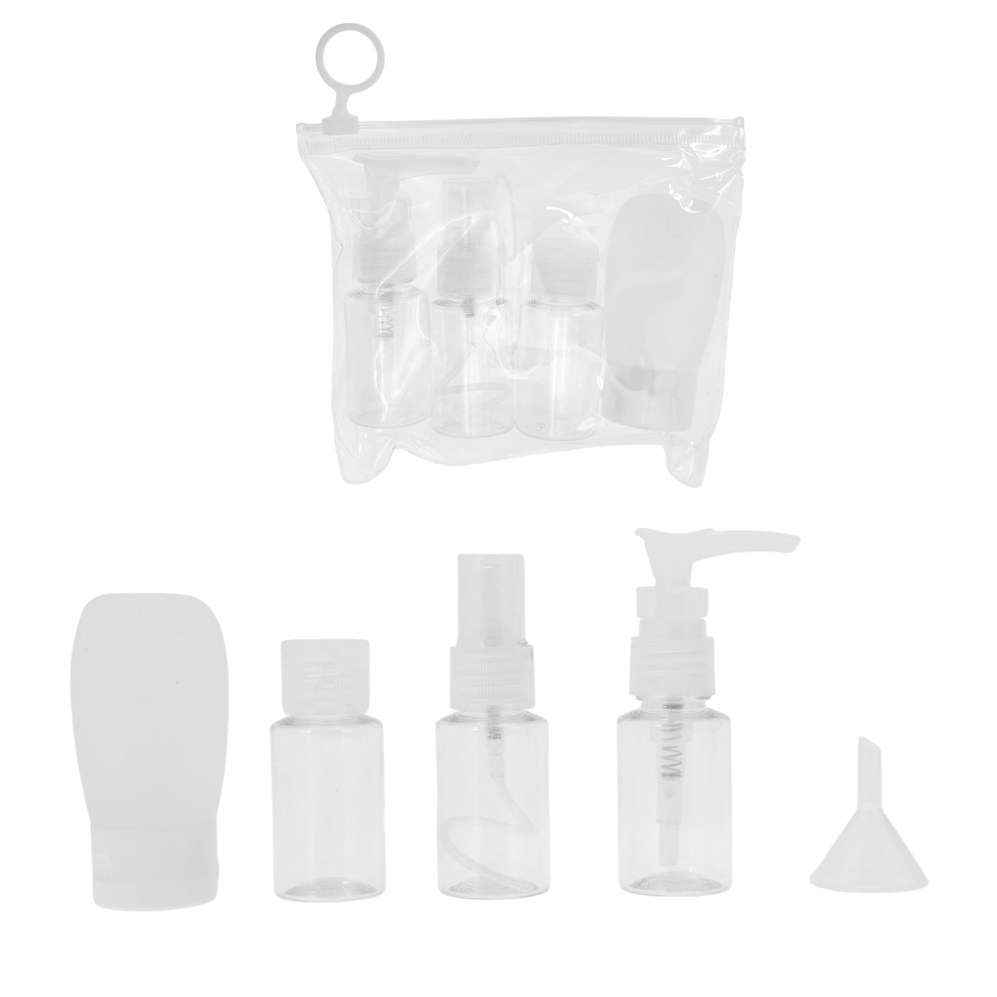 Unique Bargains Versatile Reusable Travel Accessories Bag Set 5 Pcs Clear