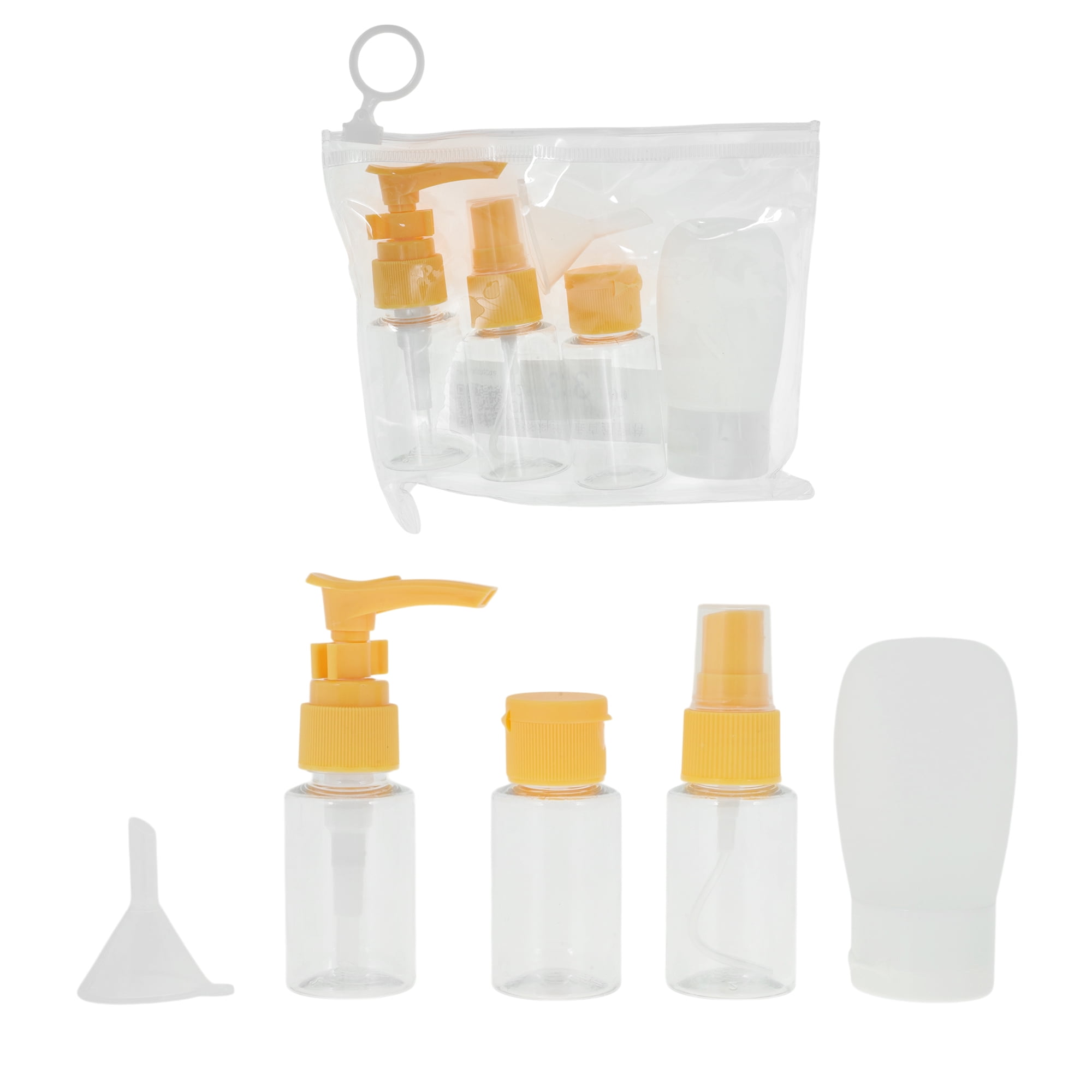 Unique Bargains Versatile Reusable Travel Accessories Bag Set 5 Pcs Orange