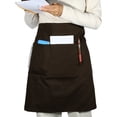 thumbnail image 1 of Unique Bargains Serving Cooking Versatile Waist Apron with Pockets Coffee Color, 1 of 7