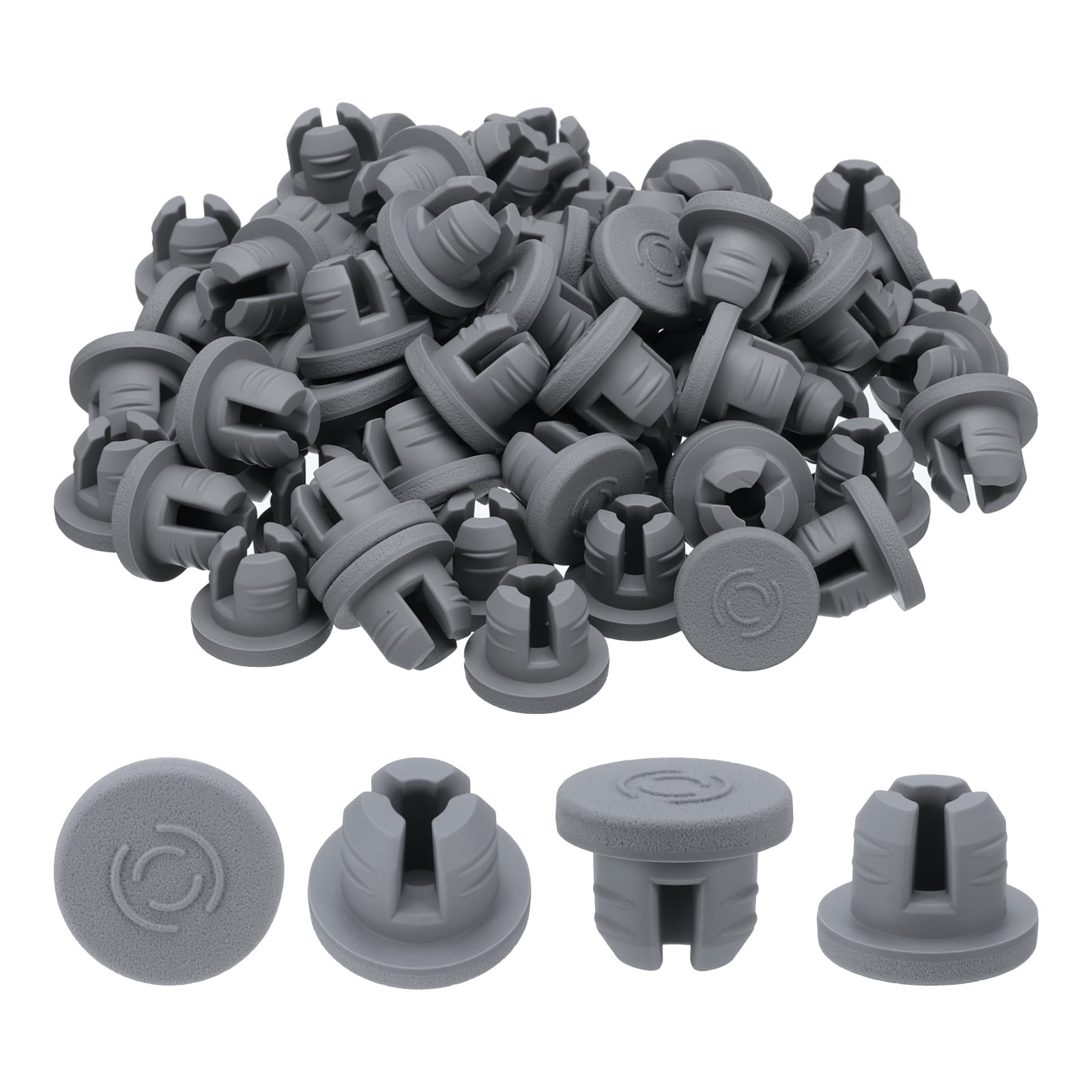 Unique Bargains Vials Rubber Stoppers Three Legs Butyl Bottle Injection 200pcs Gray