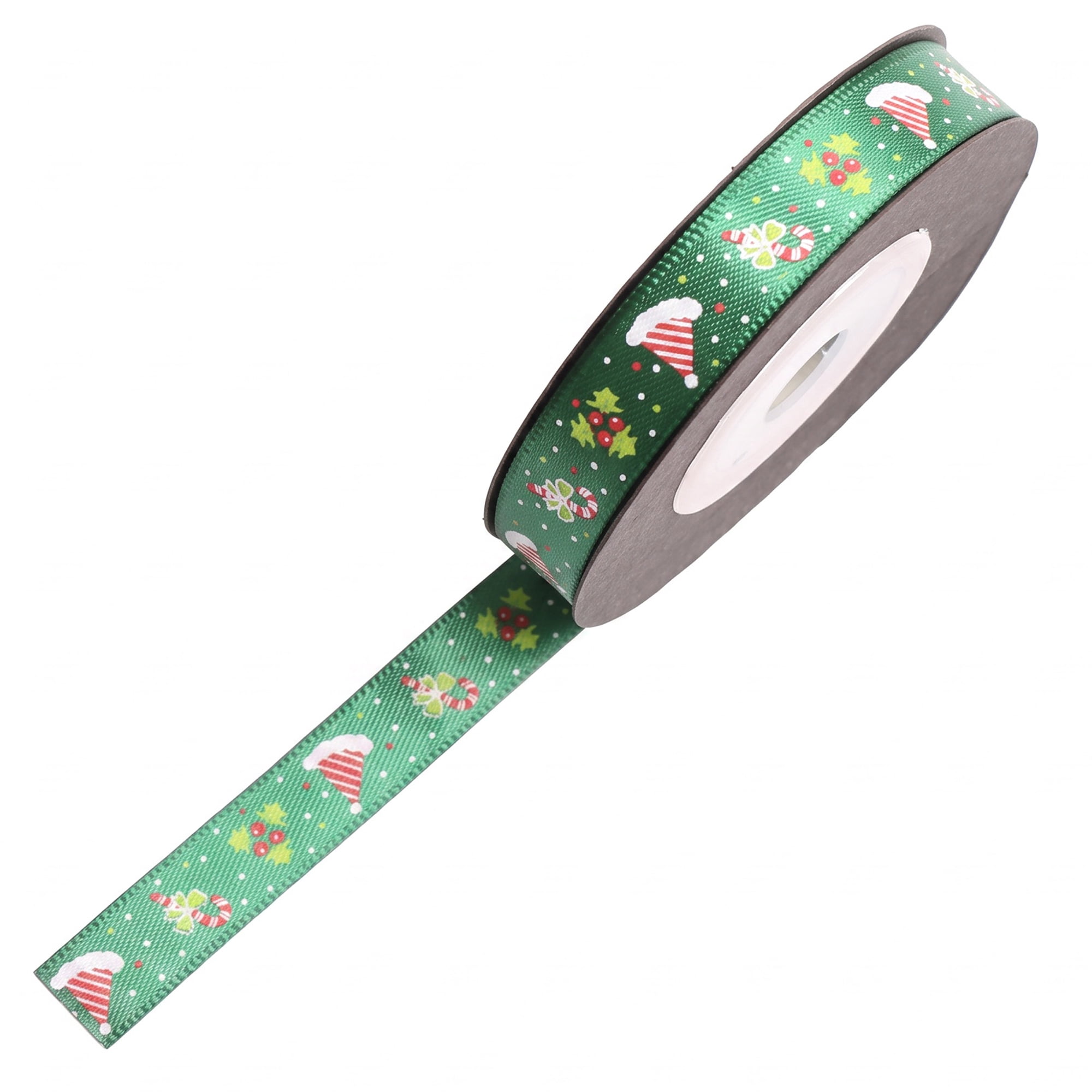 Unique Bargains Vibrant Cartoon Ribbon for Gift Wrapping Green Hat Pattern 5.5 Yard