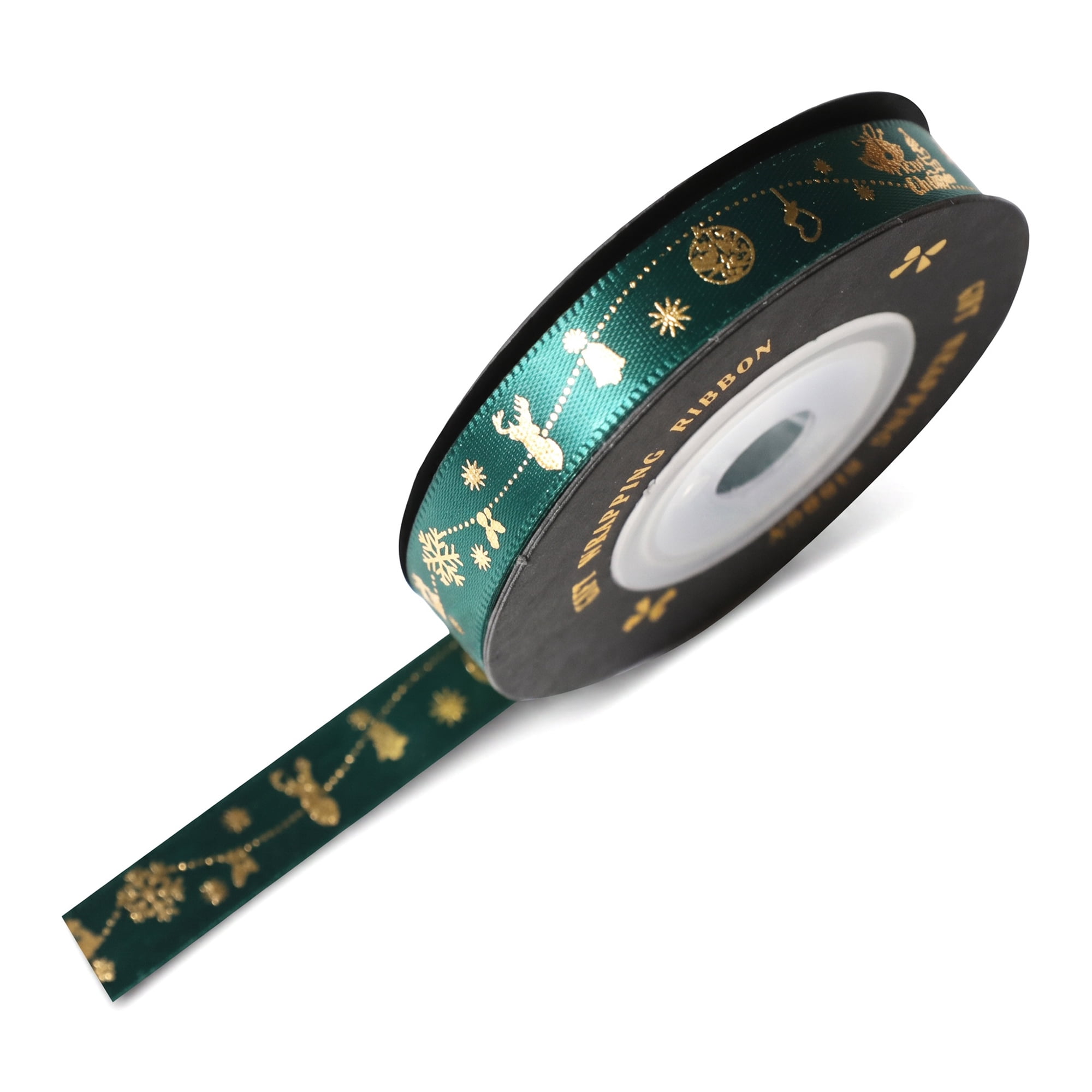 Unique Bargains Vibrant Cartoon Ribbon for Gift Wrapping Green Line Pattern 5.5 Yard