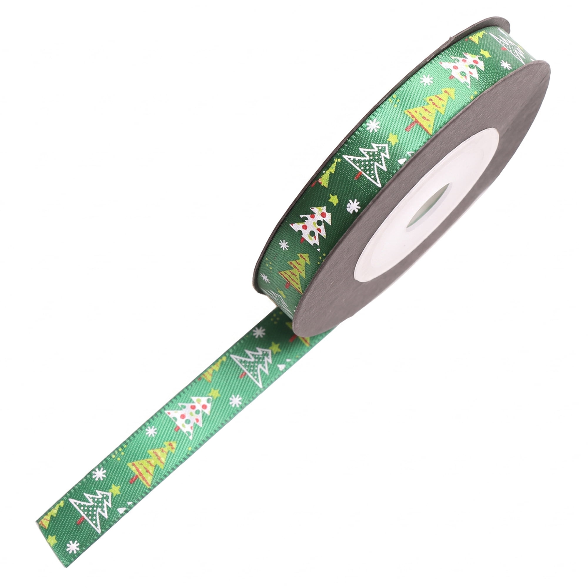 Unique Bargains Vibrant Cartoon Ribbon for Gift Wrapping Green Tree Pattern 5.5 Yard